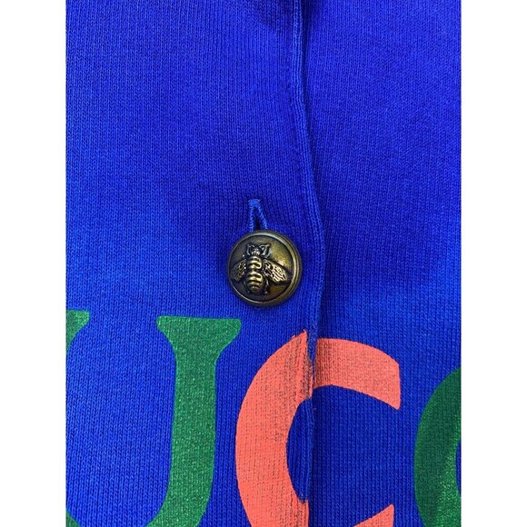 NWT Gucci Kids Logo Print cardigan In Blue Size 5 - Picture 5 of 10
